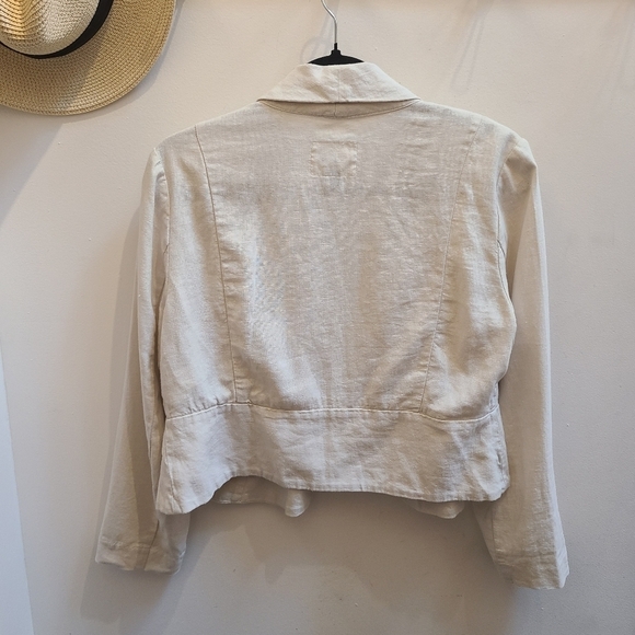 Old Navy - Linen Blend Neutral Blazer - Flax Colour  - Size S - Picture 8 of 11